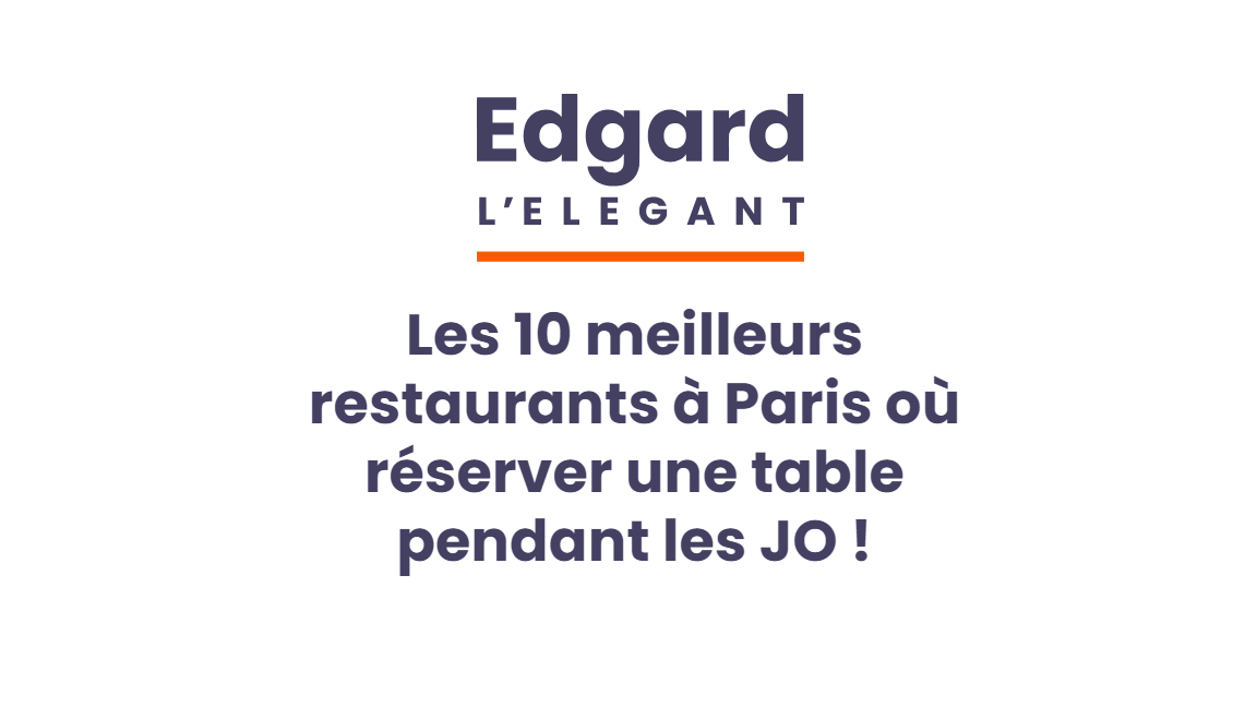 Parution Edgard l'élégant